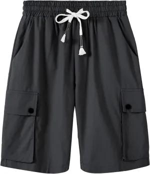 Msmsse Women's Cargo Hiking Shorts Soft Casual Lightweight Sports Knee Length Summer Shorts