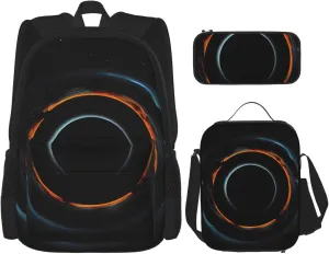 Mysterious Cosmic Black Holesbackpack 3 Piece Set, Duffel Bag, Casual Backpack, Girls Boys Backpack For Hiking, School