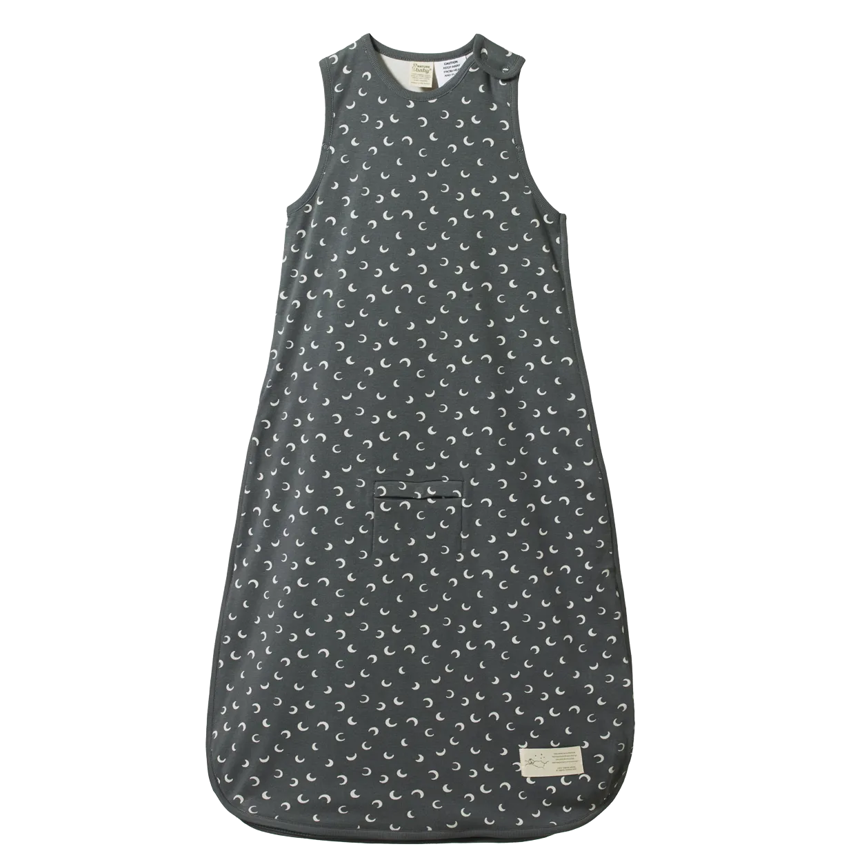 Nature Baby Organic Cotton Sleeping Bag Mini Crescent Moon Grey