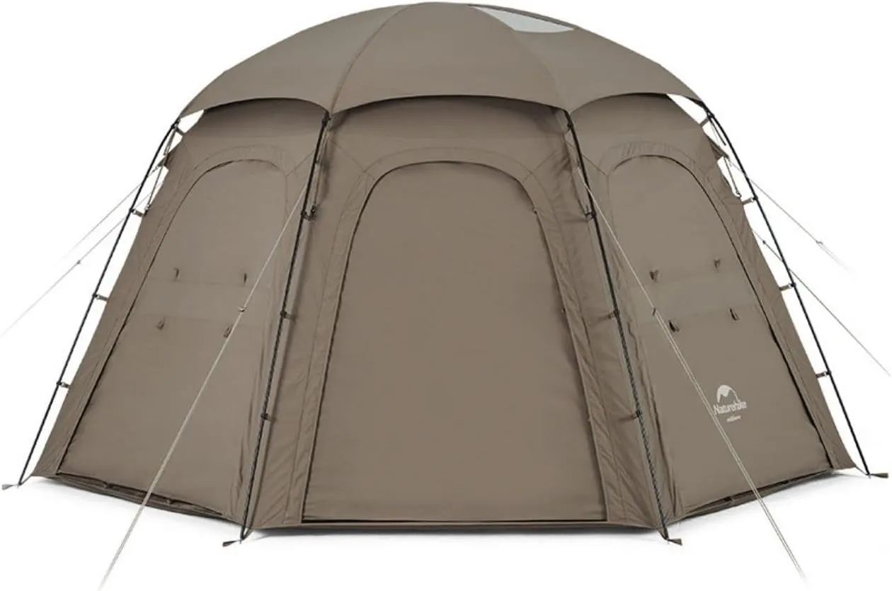 Naturehike 157.48"x157.48"x82.67"Large Camping Tent with Instant Setup,Weatherproof Outdoor Tent for Camping, Hiking & Traveling, 3 Seasons Dome Tent Included Carry Bag