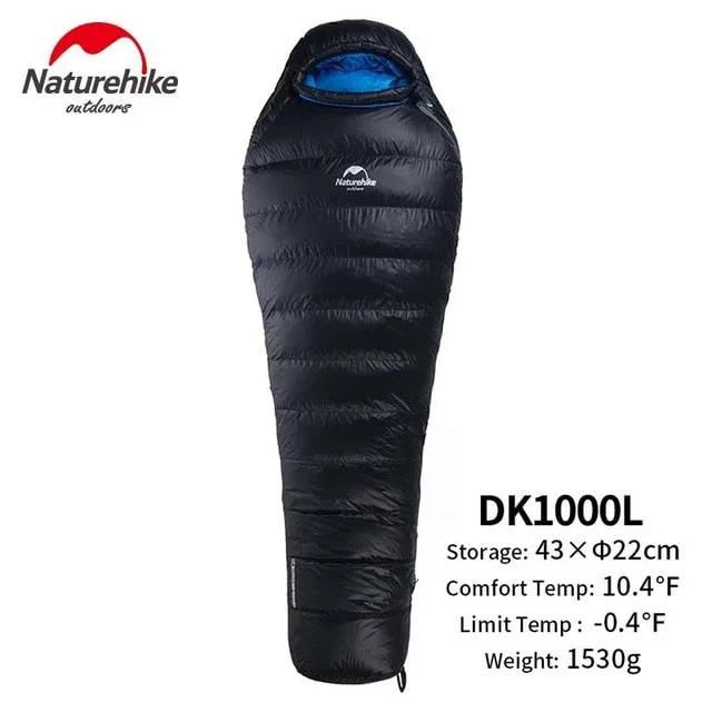Naturehike Outdoor Camping Winter Sleeping Bag Down Sleeping Bag Mummy Single Sleeping Bag With Hooded Fr Cold Weather