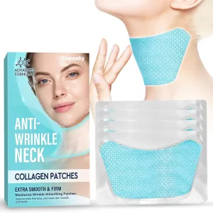Neck Wrinkle Patches, Moisturizing & Firming Mask for Fine Lines & Sagging Skin, Invisible Hydrogel Pads to Lift & Tighten Neck, Anti-Wrinkle Collagen Pads for Double Chin & Jowls, 5PCS