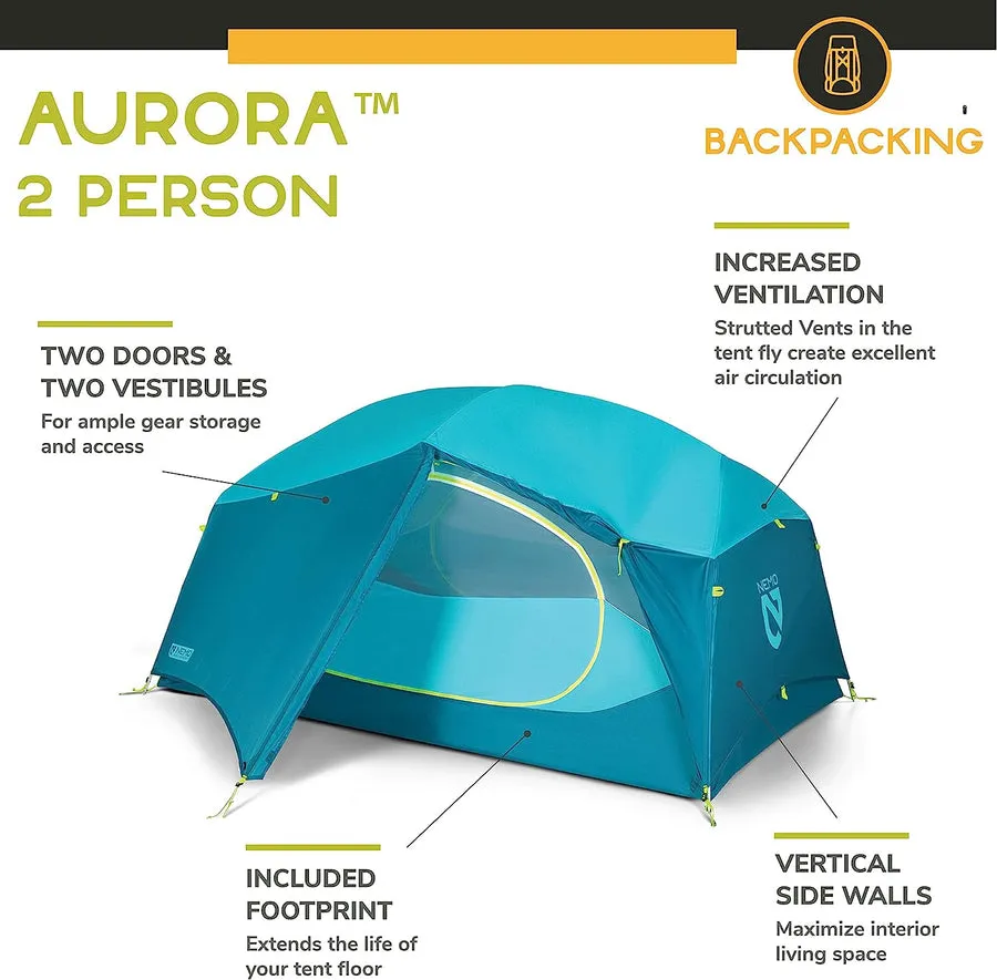 Nemo Aurora 2 Person Tent (Surge) & Footprint SAMPLE