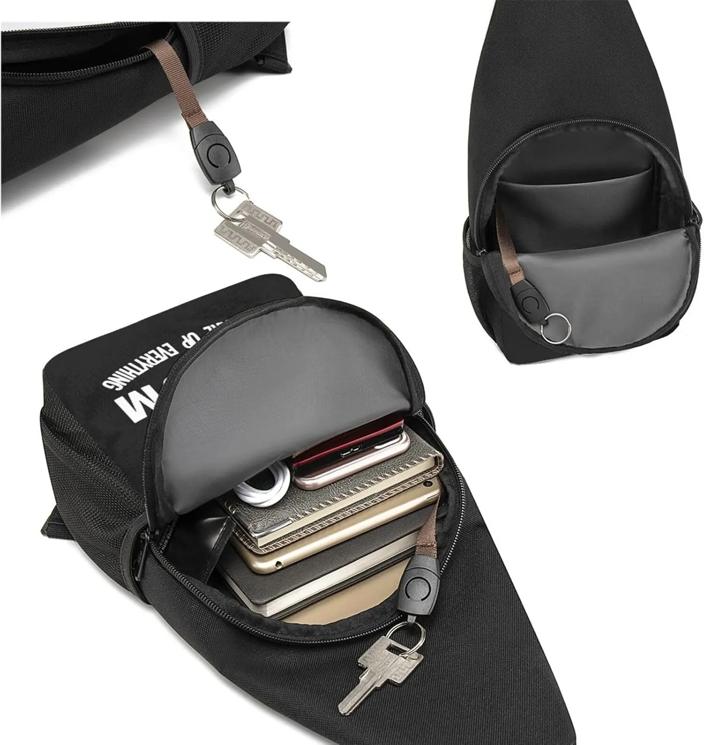 Never Trust an Atom Shoulder Bag Adjustable Leisure Travel Crossbody Shoulder Bag Unisex