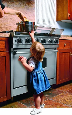 New Prince Lionheart Stove Baby Guard! Stove Guard is the best protection available against scalds and burns, providing a barrier from dangerous stovetop hazards, adjustable to fit all size stoves and surfaces.