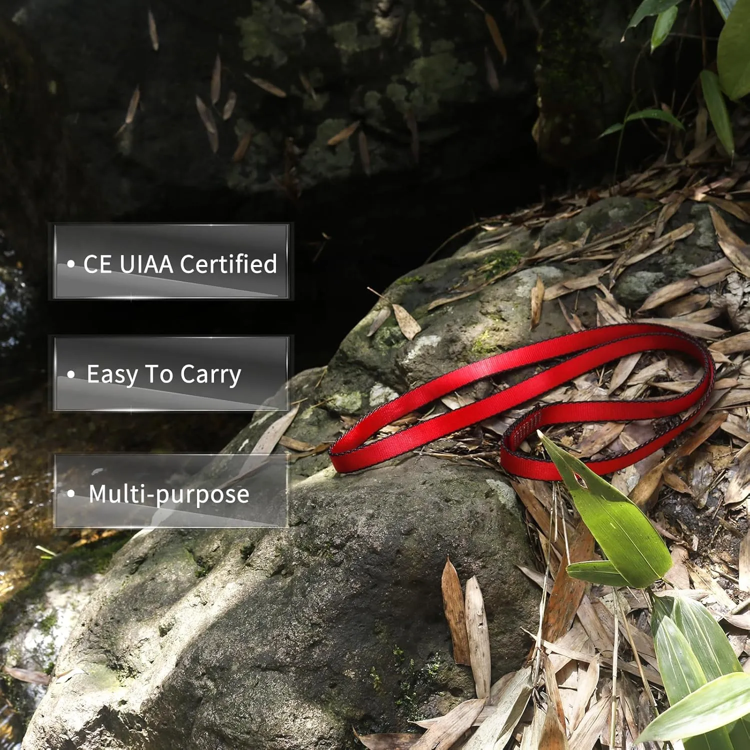 NewDoar 16mm Climbing Sling UIAA CE Certified,23KN EN566 Certified,Climbing Utility Cord Rock Climbing,Creating Anchors System,Rappelling Gear,Perfect for Tree Work