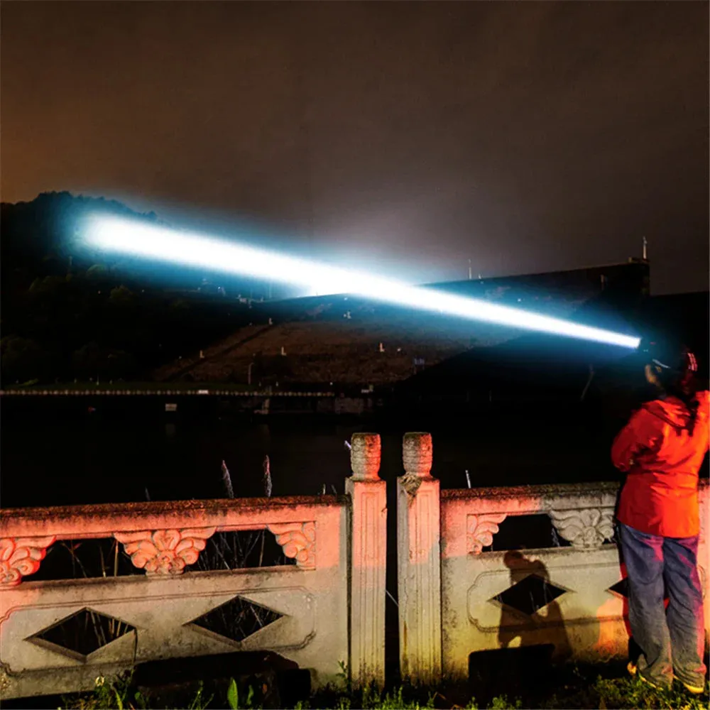Newest 150000lumens XHP360/White Laser Sensor Headlamp with 3Pcs Rechargeable Battery Long Range Zoom Alloy Headlamp Camping Hiking Emergency Power Bank