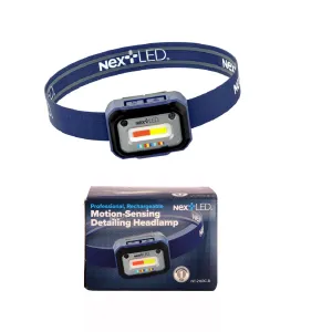 NextLED NT-2143C-B Auto Detail Headlamp with Motion Sensor, CRI 95  Paint Inspection Light, 3000/4500/6000K, 300 LM, for Car Detailing, Color Match, Paint Correction, Swirl Finder