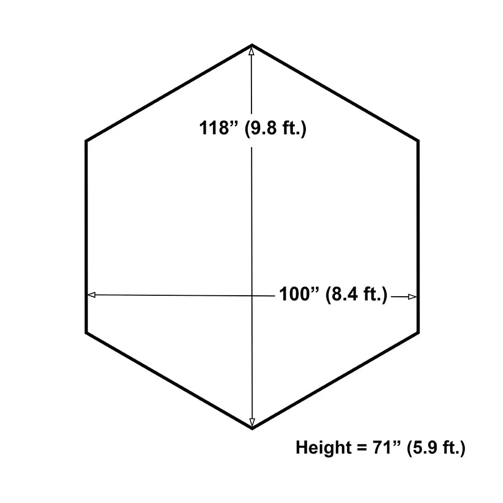 Nucleus Hexagon Dome Tent 4-6P with 6 Clear Windows   Clear Dome