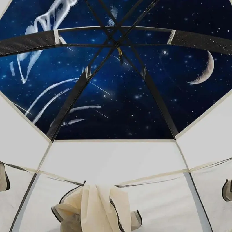 Nucleus Hexagon Dome Tent 4-6P with 6 Clear Windows   Clear Dome