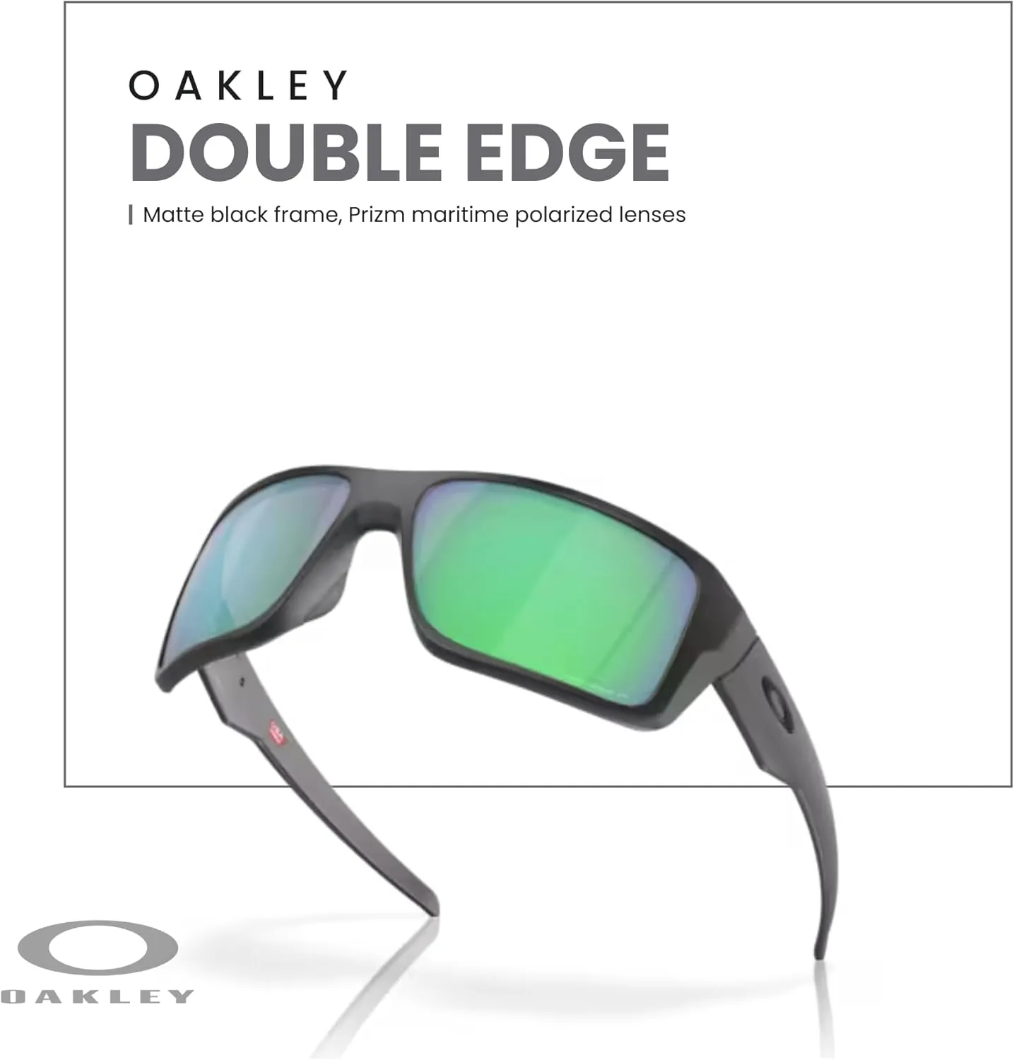 Oakley Double Edge OO9380 Rectangle Sunglasses for Men   BUNDLE Leash  Designer iWear Care Kit