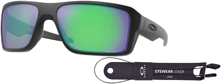Oakley Double Edge OO9380 Rectangle Sunglasses for Men   BUNDLE Leash  Designer iWear Care Kit
