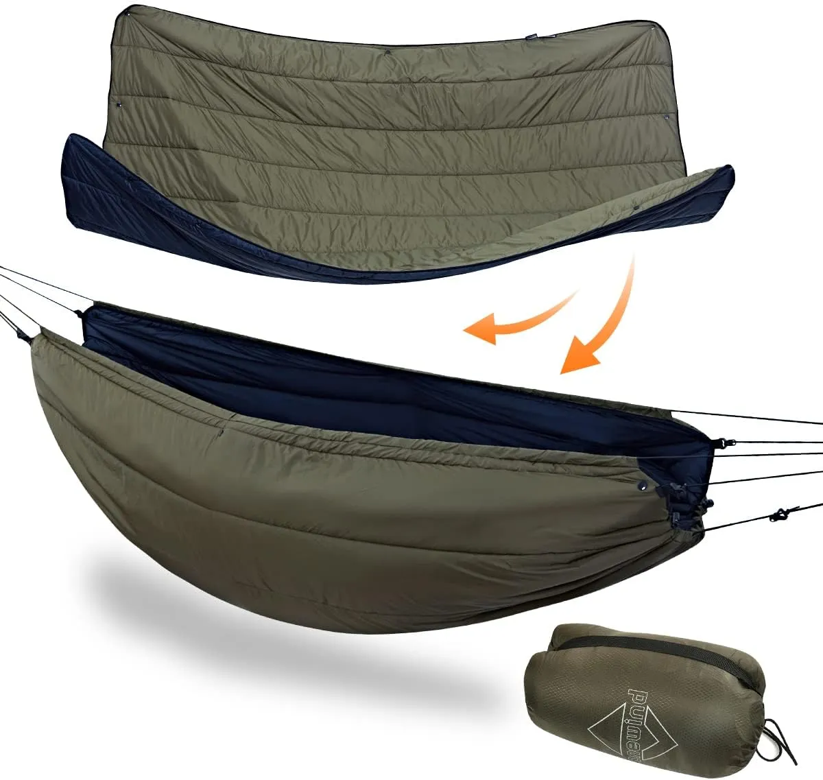 onewind Double Hammock Underquilt Warm Insulation Ultralight 3-4 Season Camping Quilt, Portable for Hiking, Backpacking