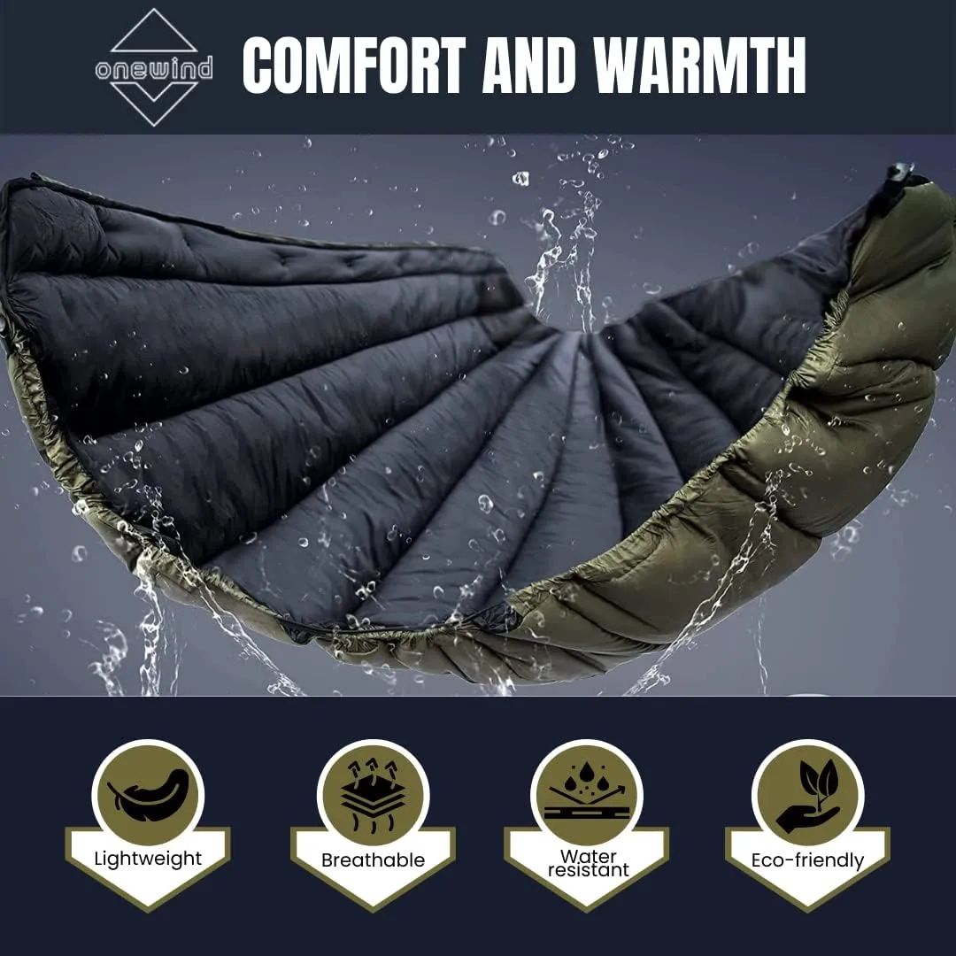 onewind Double Hammock Underquilt Warm Insulation Ultralight 3-4 Season Camping Quilt, Portable for Hiking, Backpacking