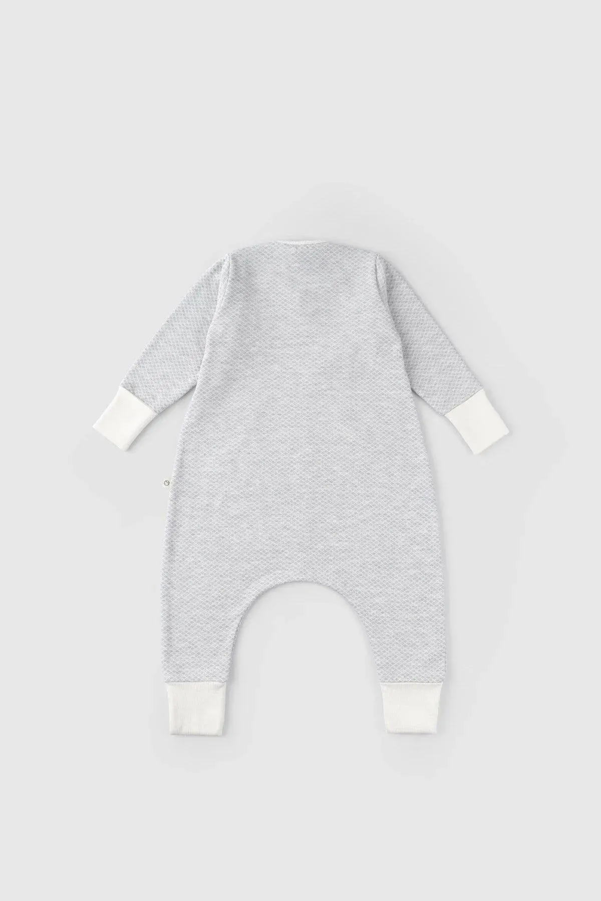 Organic Cotton Quilted Sleeping Bag with Booties and Gloves - Gray