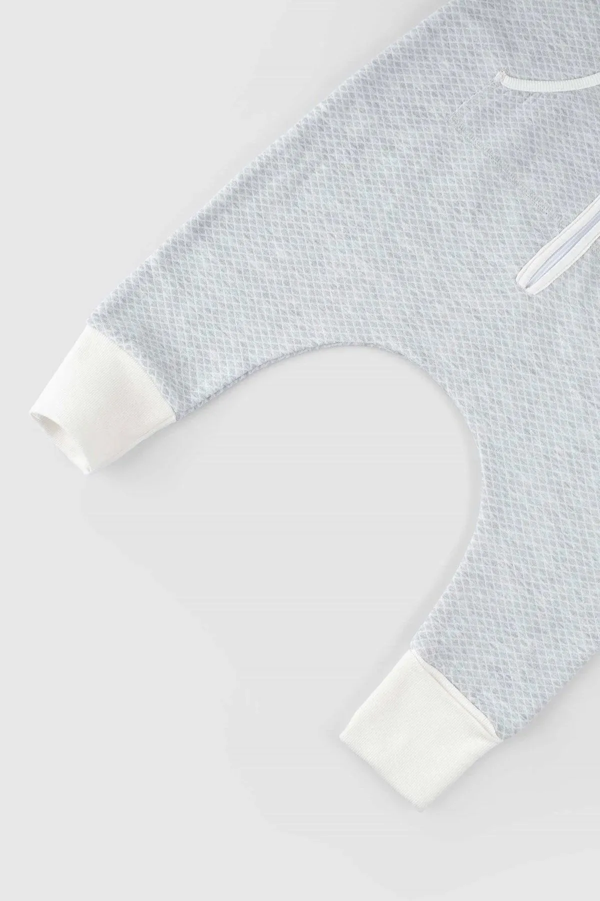 Organic Cotton Quilted Sleeping Bag with Booties and Gloves - Gray