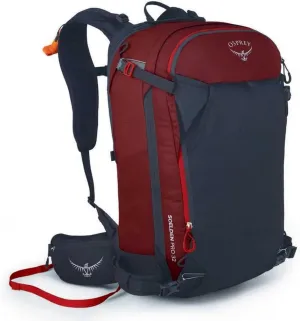 Osprey Soelden Pro 32L Men's Ski and Snowboard Backpack with E2 Airbag System, Red Mountain
