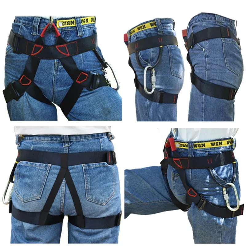 Outdoor Hiking Climbing Harness Safety Belt - Adjustable Harness for Working Aloft and Glass Exterior Scrubbing