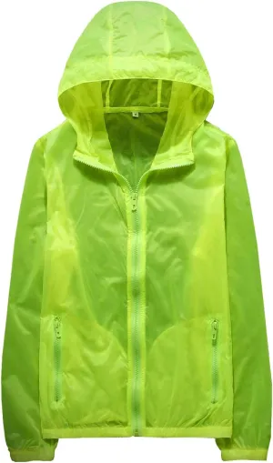 Outdoor Hooded UV Sun Protection Lightweight Jacket Water Resistant Beach Coat