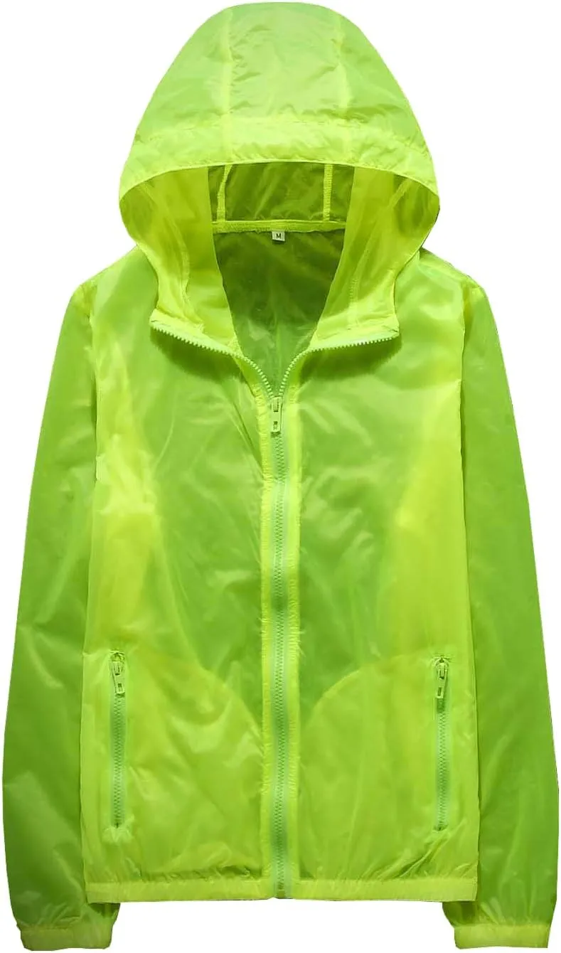 Outdoor Hooded UV Sun Protection Lightweight Jacket Water Resistant Beach Coat