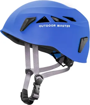 OutdoorMaster Climbing Helmet Rock Rescue Helmet Adjustable Lightweight Mountaineering Hiking Caving Helmet Adults Work Safety Helmet