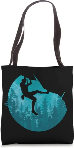 Outdoors Boulder Nature Rock Climber Climb Forest Climbing Tote Bag