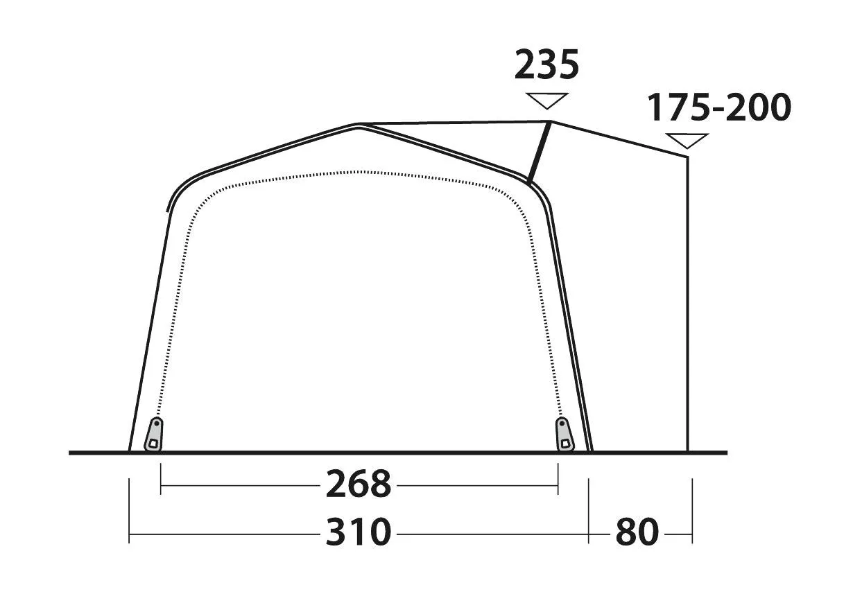 Outwell Jonesville 290SA Flex Drive Away Awning 2023 in Green