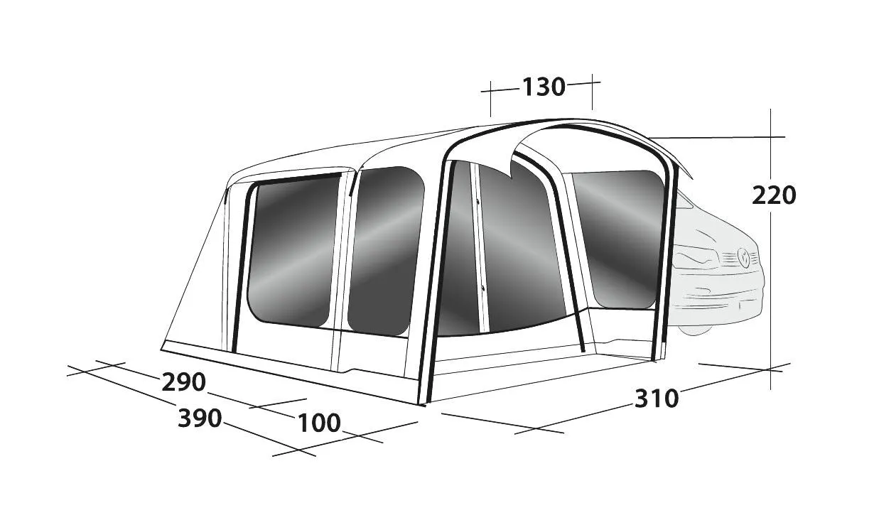 Outwell Jonesville 290SA Flex Drive Away Awning 2023 in Green