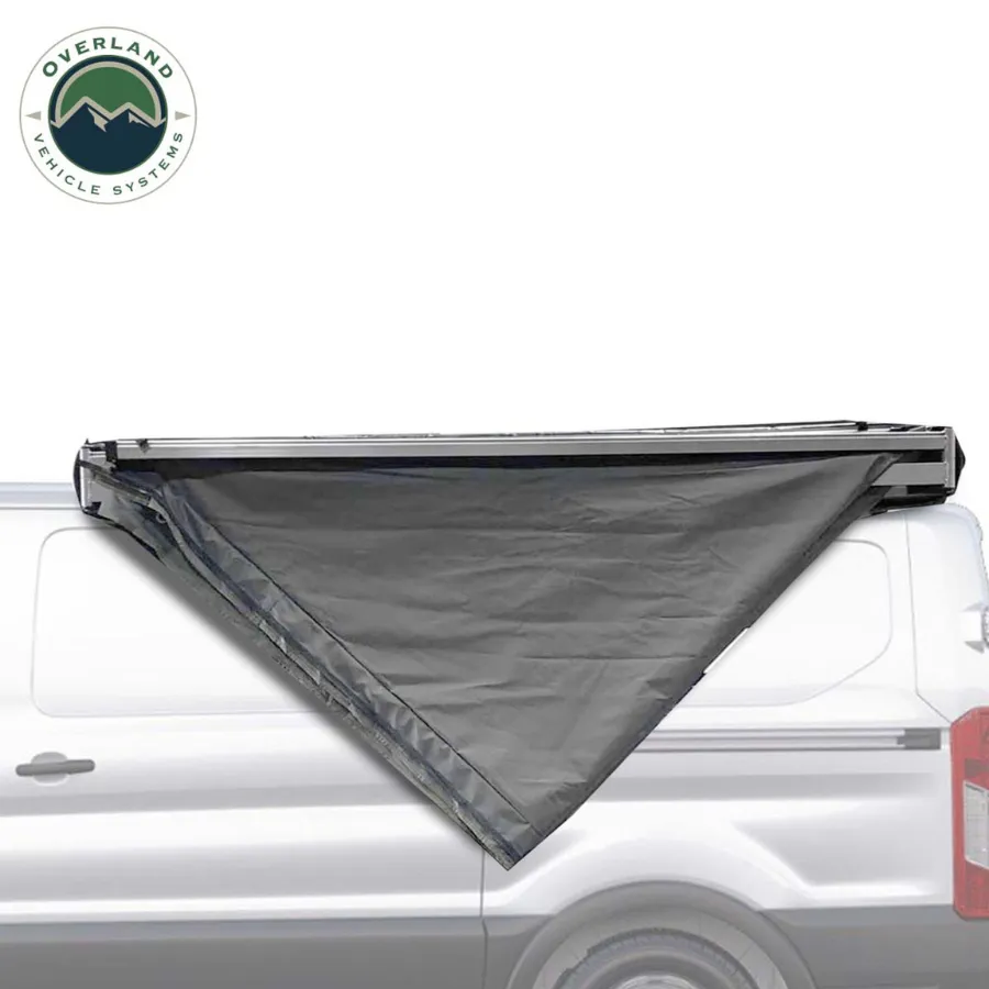 OVS HD Nomadic 270 Degree Driver Side Awning with Bracket Kit for Mid - High Roofline Vans