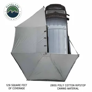 OVS HD Nomadic 270 Degree Driver Side Awning with Bracket Kit for Mid - High Roofline Vans