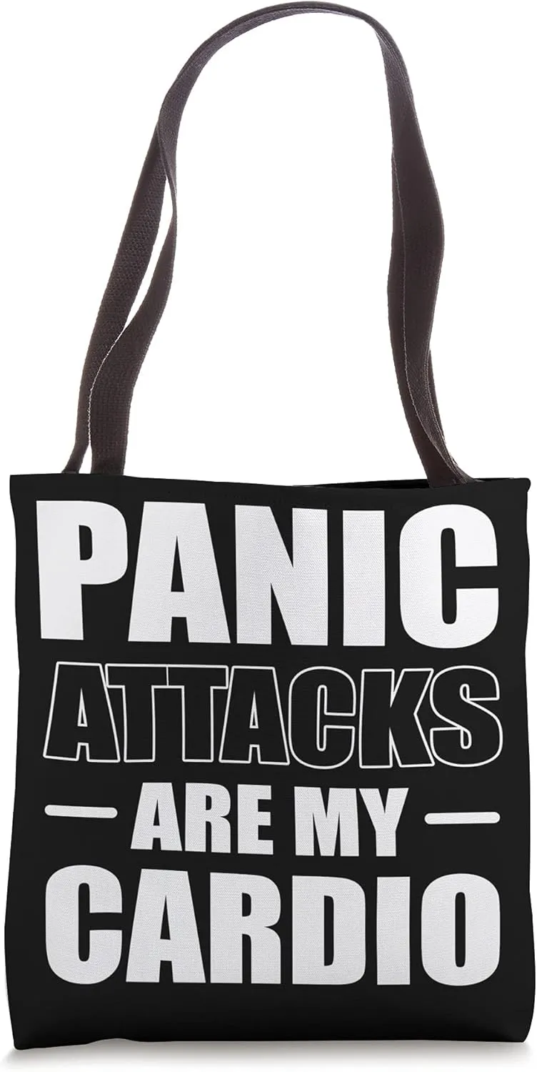 Panic attacks cardio With Mental Illness Tote Bag
