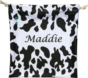 Personalized Gymnastics Grip Bag in Cow Print with Crystals Options