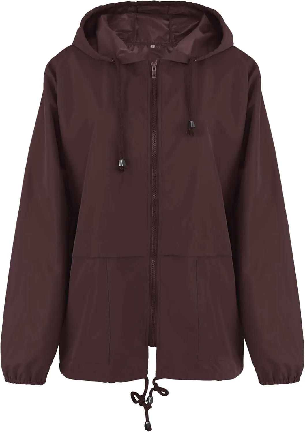 PESION Women's Waterproof Raincoat Lightweight Rain Jacket Hooded Windbreaker with Pocket for Outdoor