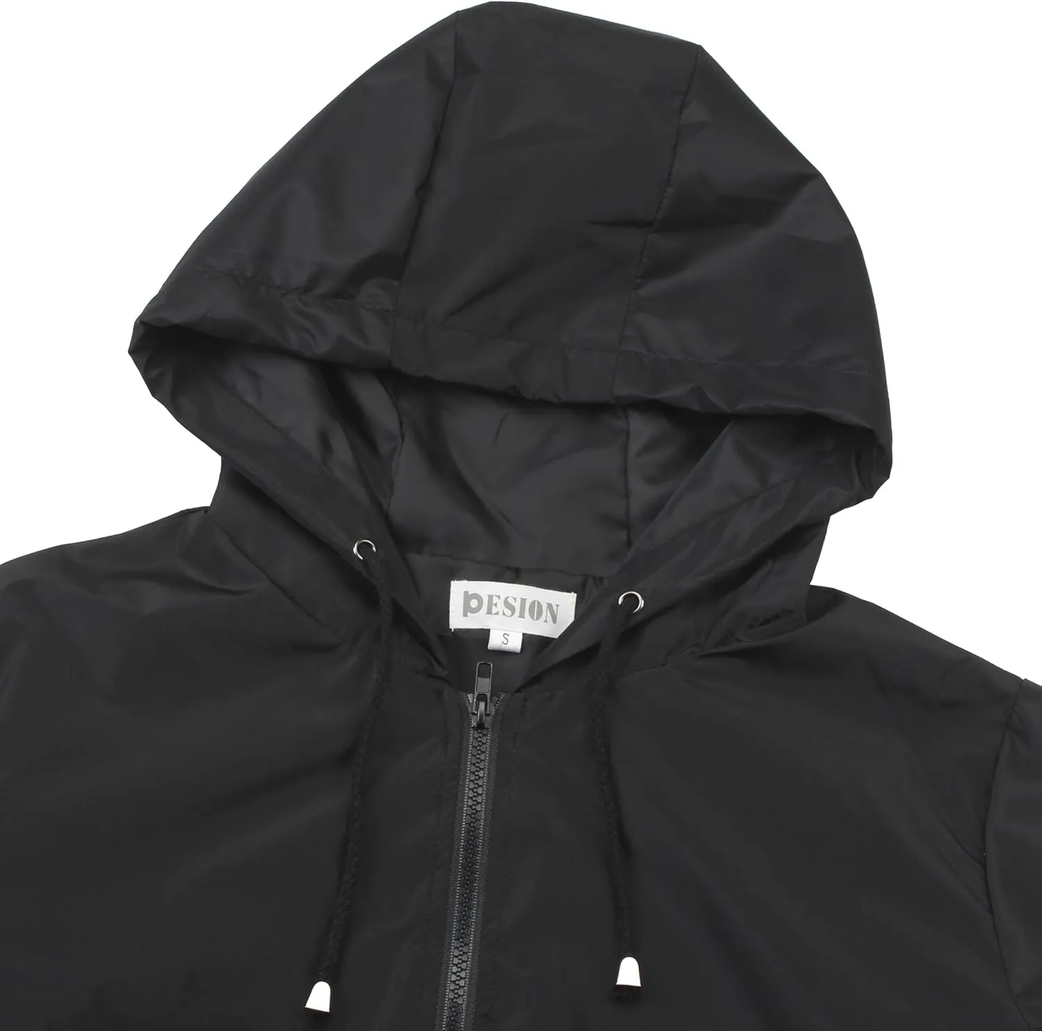 PESION Women's Waterproof Raincoat Lightweight Rain Jacket Hooded Windbreaker with Pocket for Outdoor