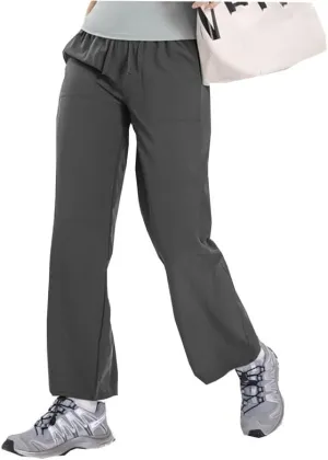 Petite Pants Women Hiking Quick Dry Cooling Travel Safari Lightweight Camping Cargo Pants for Running