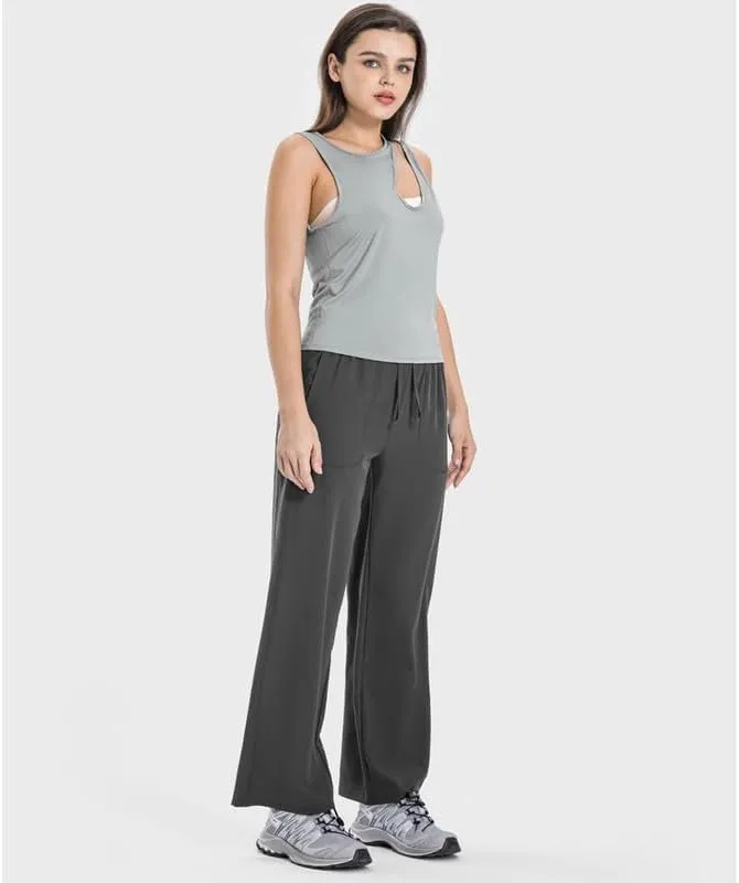 Petite Pants Women Hiking Quick Dry Cooling Travel Safari Lightweight Camping Cargo Pants for Running