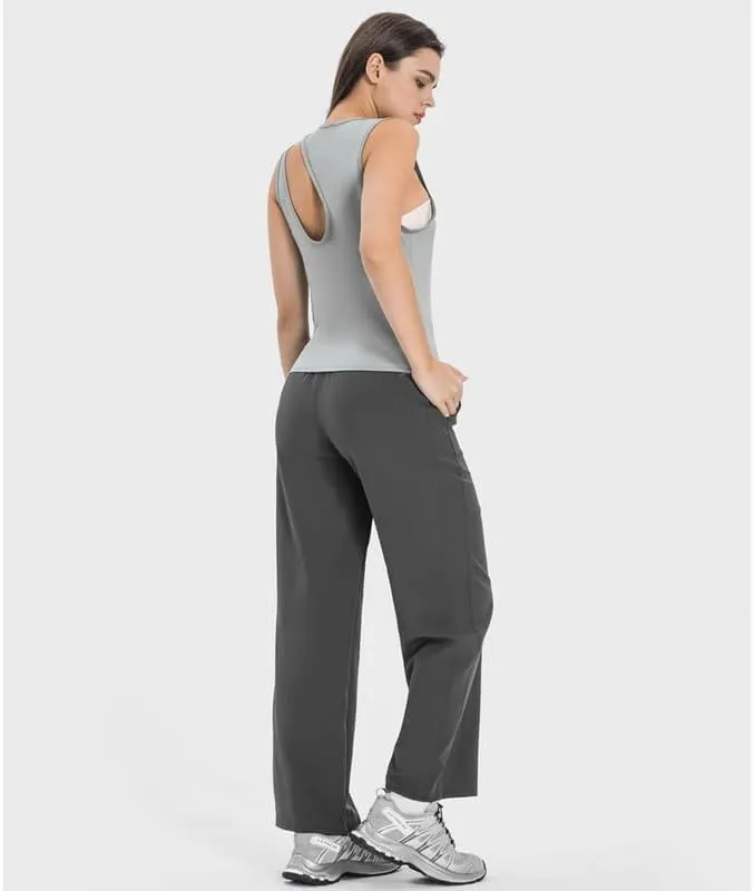 Petite Pants Women Hiking Quick Dry Cooling Travel Safari Lightweight Camping Cargo Pants for Running