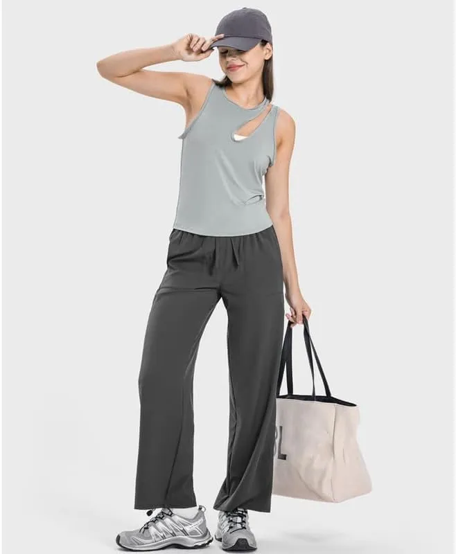 Petite Pants Women Hiking Quick Dry Cooling Travel Safari Lightweight Camping Cargo Pants for Running