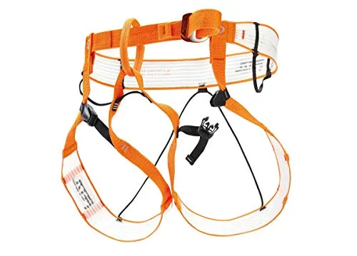 PETZL Altitude Harness - Lightweight, Compact Mountaineering and Ski Touring Harness, Easy to Take On/Off - Orange - M/L