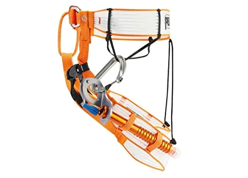 PETZL Altitude Harness - Lightweight, Compact Mountaineering and Ski Touring Harness, Easy to Take On/Off - Orange - M/L