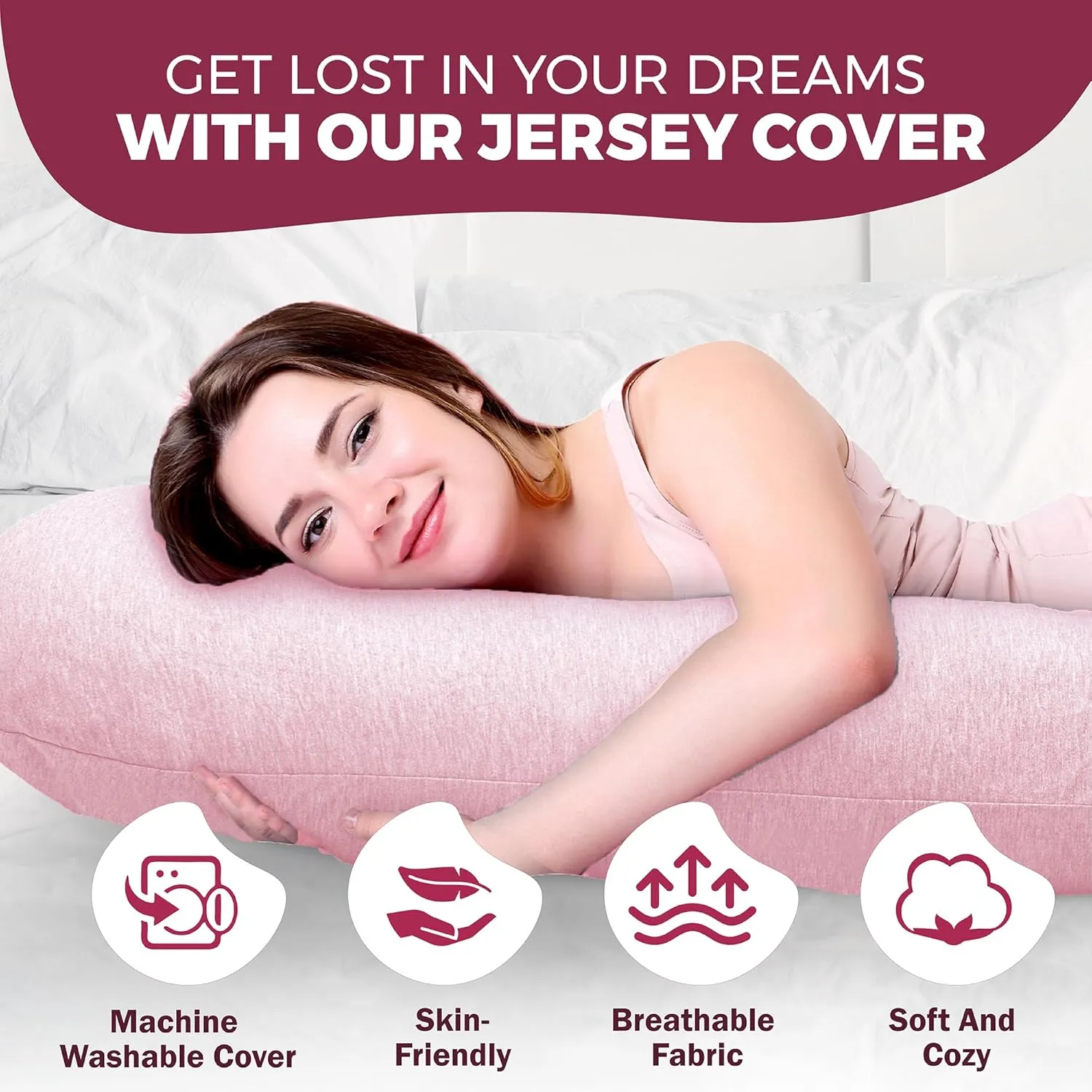 PILLANI Pregnancy Pillows for Sleeping - V C U Shaped Full Body Pillow with Removable Cover, 57inch Cooling Maternity Pillow for Side Sleepers, Support for Back Belly Legs HIPS - Pregnancy Must Haves