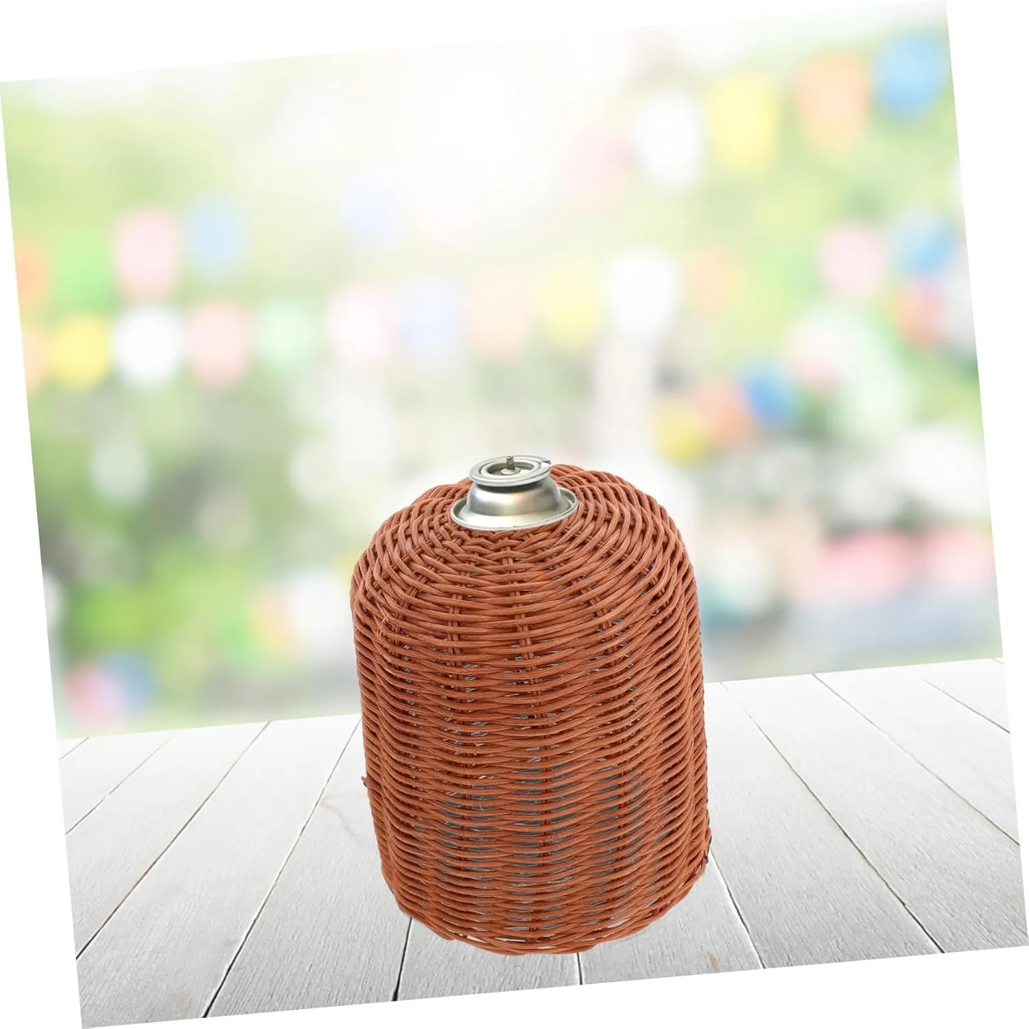 POPETPOP Gas Tank Cover Outdoor Camping Propane Tank Handmade Rattan Protective Cover
