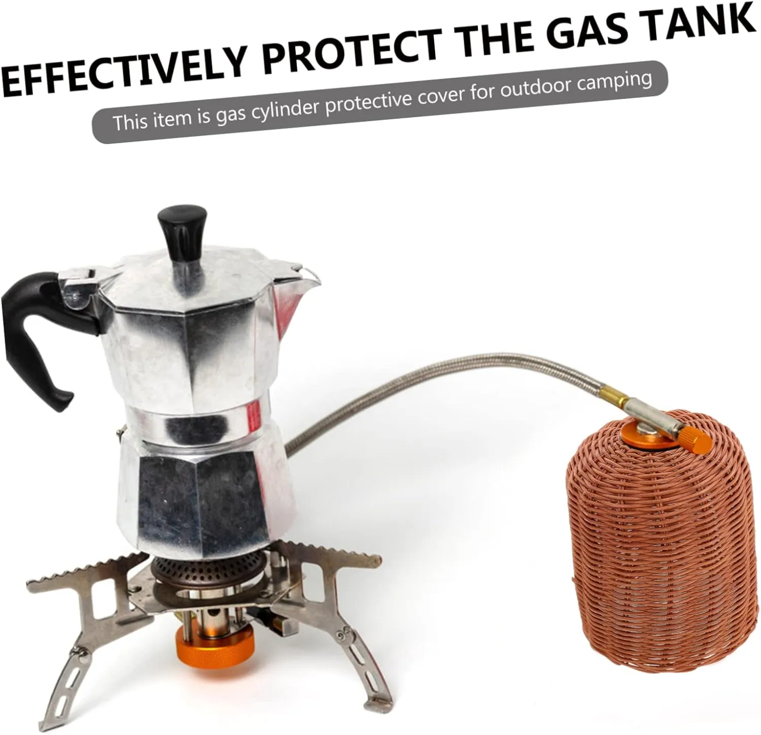 POPETPOP Gas Tank Cover Outdoor Camping Propane Tank Handmade Rattan Protective Cover
