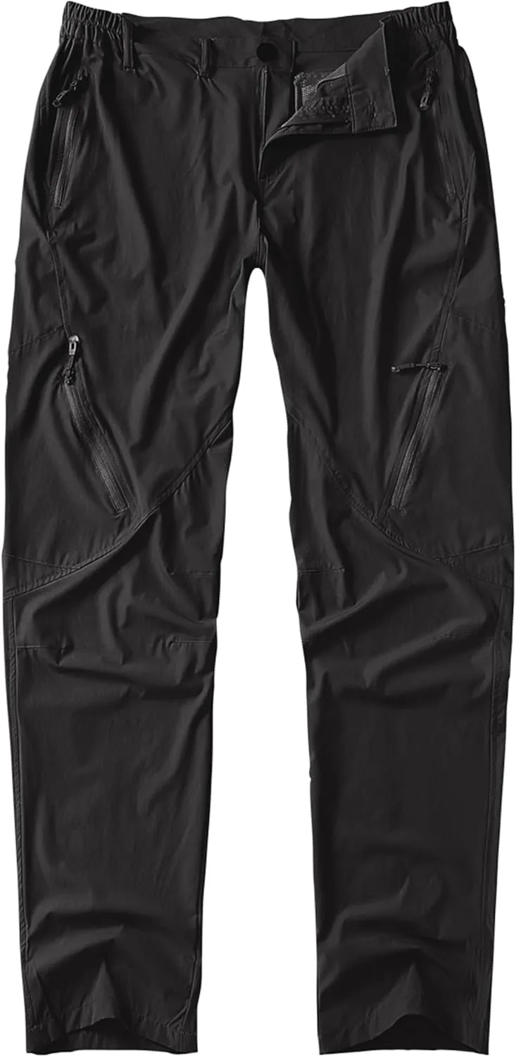 Postropaky Mens Hiking Quick Dry Lightweight Waterproof Fishing Pants Outdoor Travel Climbing Stretch Pants