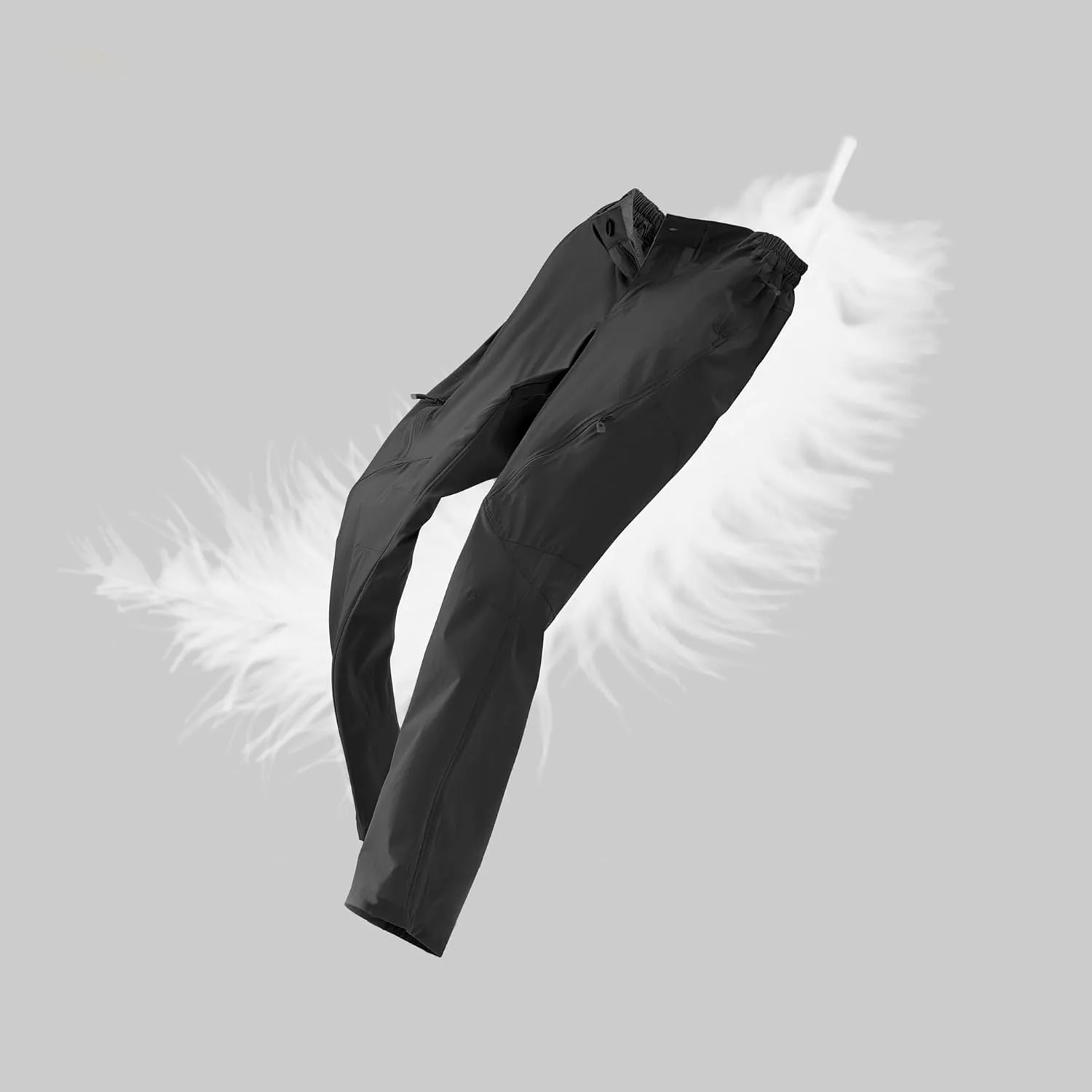 Postropaky Mens Hiking Quick Dry Lightweight Waterproof Fishing Pants Outdoor Travel Climbing Stretch Pants