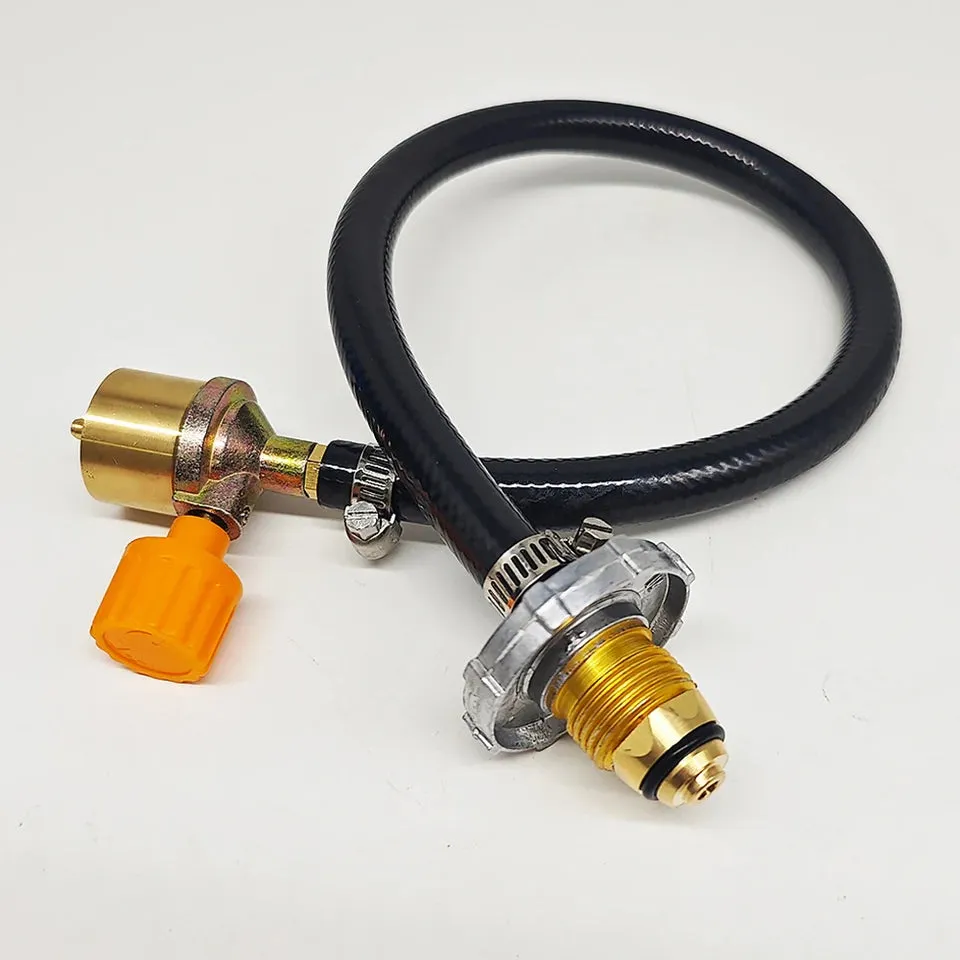 Propane Extension Hose Copper Gas Cylinder Filling Gas AdapterON-Off Control Valve For Outdoor Camping for Outdoor Camping