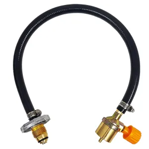 Propane Extension Hose Copper Gas Cylinder Filling Gas AdapterON-Off Control Valve For Outdoor Camping for Outdoor Camping