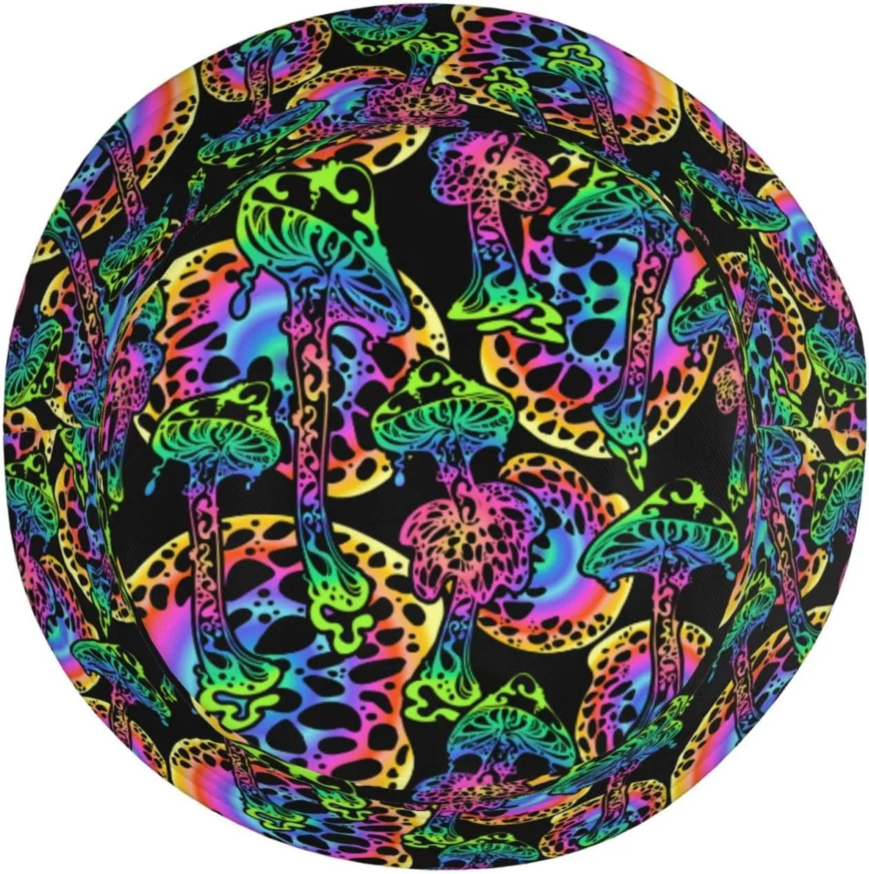 Psychedelic Mushrooms 60s Hippie Boho Bucket Hat for Men Women Fisherman Hat Packable Sun Cap Travel Outdoor Beach Caps