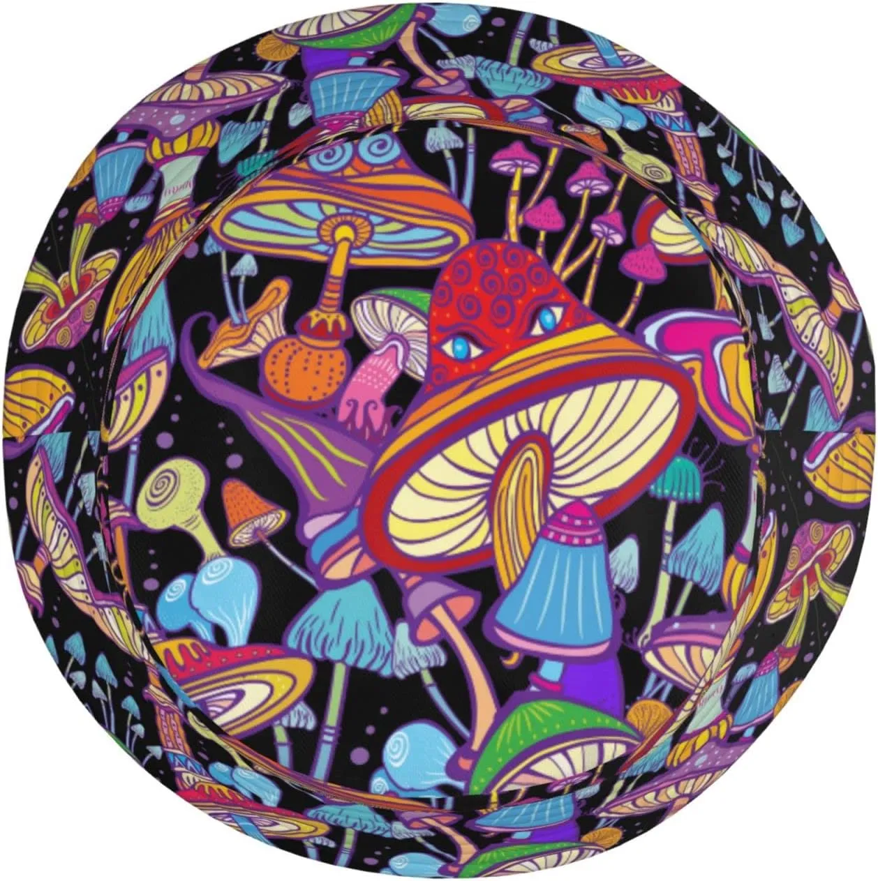 Psychedelic Mushrooms 60s Hippie Boho Bucket Hat for Men Women Fisherman Hat Packable Sun Cap Travel Outdoor Beach Caps