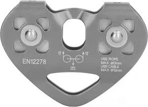 Pulley, Aluminum Alloy Double Pulley for Cable Backyard Zipline, Hauling, Rigging and Commercial Purposes, Hauling Rescue Arborist Tree Climbing
